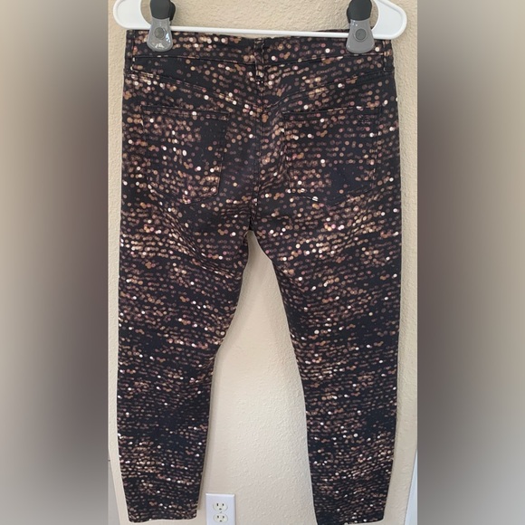 Tory Burch. Women's Black and Multicolor Patterned pants. Size 29. EUC. - Picture 3 of 5